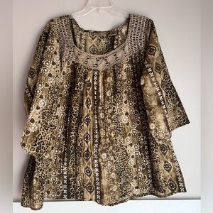 Art And Soul Earthy Floral Tunic